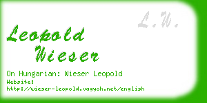 leopold wieser business card